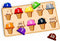 Wooden Puzzles for Toddlers,Montessori Toys,Preschool Learning Activities,Peg Puzzle with Ice Cream Shape and Color Number Matching Educational To...