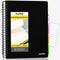 SUNEE Graph Paper Notebook - 300 Pages, 5 Subject, 8.2"x10.8", 5 x 5mm Grid, 5 Pocket Colored Dividers, 3-Hole Punched Quad Paper for Math, Engine...