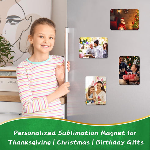 Sublimation Magnet Blanks 4x3 inch, Sublimation Blank Fridge Magnets - 20PCS Personalized Sublimation Blanks Products for DIY Kitchen Refrigerator...