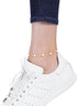 Amazon Essentials Plated Pearl and Cubic Zirconia Dangle Anklet Set...