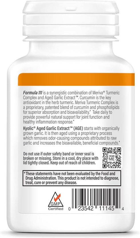 Kyolic Aged Garlic Extract Formula 111, Healthy Inflammation Response, 50 Capsules (Packaging May Vary)...
