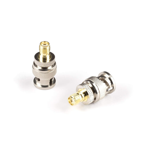 Gold SMA Female to BNC Male Adapter - 4 Pack Coupler - Male to Female Coaxial (RF) Connector, Compatible with RF, SDI, HD-SDI, CCTGV, Camera...