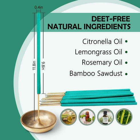 24 Pcs Mosquito Repellent Incense Sticks, Citronella Incense Sticks Outdoor, Deet Free Natural Mosquito Killer Mosquito Repellent Outdoor Patio, C...