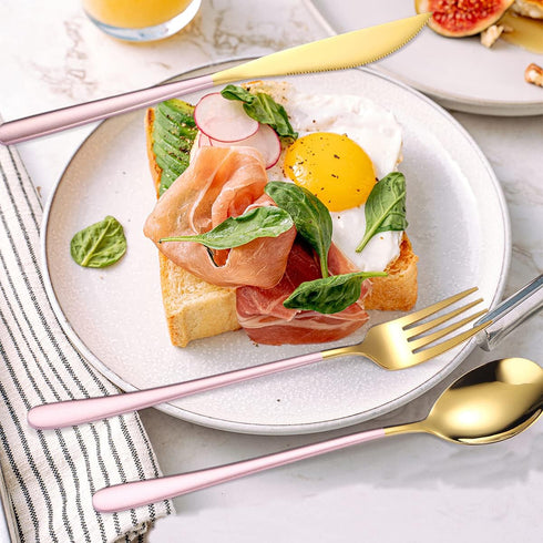 AARAINBOW 6 Pieces 18/8 Stainless Steel Flatware Set Portable Reusable Cutlery Set Travel Utensils Set Including Chopsticks Knife Fork Spoon Straw...