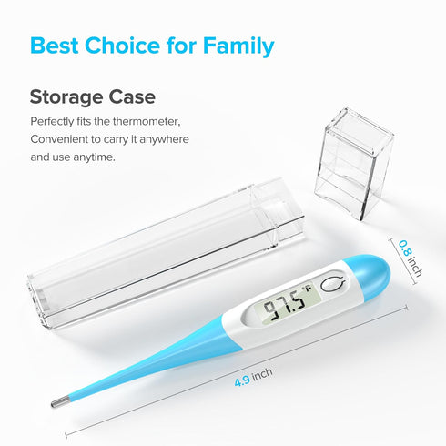 Thermometer for Adults with 10 Seconds Fast Accurate Reading, Baby Thermometer for Oral, Rectal or Under Arm Use, Digital Thermometer with Fever A...