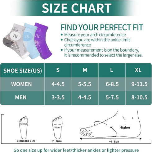 2Pairs Neuropathy Socks for Women Men Neuritisc Socks for Neuropathy Women Peripheral Neuropathy Socks Ankle Brace Plantar Fasciitis Swelling Blac...