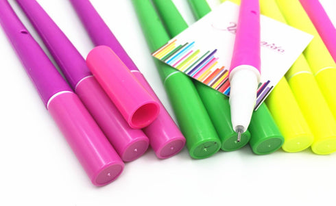 Yansanido Fluent Writting Pen, 12 Pcs 0.5 mm Black Ink Flower Shape Rolling Ball Cute Gel Ink Pen for Student and School Office Supplies (flower)...
