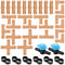 36 Pieces 1/2 Inch Drip Irrigation Fittings, 1/2 Inch Drip Tubing Connectors Includes 10 Couplings 8 Tees 6 Elbows 6 Plugs 4 Crosses 2 Shut Off Va...