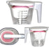 GK509W 10 pcs Nesting Stackable Measuring Cup and Measuring Spoons Set with One Scraper One Funnel Plastic Cooking Baking Kitchen Utensil BPA Free...