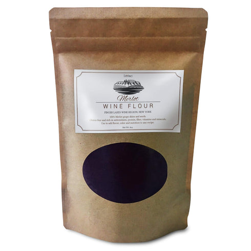 Merlot Wine Flour/Wine Powder made 100% from Grape Skins and Seeds grown in NY Wine Region- Gluten Free Flour Rich in Antioxidants, Protein & Fibe...