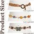 Women's Bohemian Style Braid Belt, Woven Waist Belt for Dress - 3Pcs...