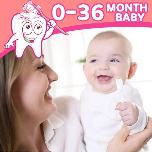Baby Tongue Cleaner, Baby Toothbrush, 42Pcs Disposable Infant Toothbrush Clean Baby Mouth,Gauze Gum Cleaner Toothbrush Baby Oral Cleaning Stick De...