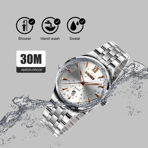 cofuo Mens Stainless Steel Analog Watch, Mens Luxury Wrist Dress Waterproof Watches, Quartz Classic Work Business Casual Watch with Roman Numeral...