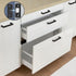 Cabinet Pulls Matte Black Cabinet Handles 5 Pack 5 Inch Square Drawer Pulls and 5 Pack Cabinet Magnetic Catch, Stainless Steel Kitchen Door Cupboa...