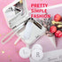 Contact Lens Case, Marble Contact Cases Travel with Remover Tool, Mirror, Tweezers, Contact Solution Bottle, Contact Lens Container Kit for Women ...