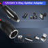 1 to 4 Car Cigarette Lighter 12v 24v Power Charger Adapter 4 Way Socket Car Cigarette Lighter Splitter Extension Cable 13AWG with 20A Fuse- 1FT/0....
