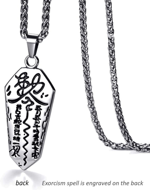 MOO&LEE Men's Stainless Steel Necklace Taoist Yin Yang Taichi Symbol Amulet Pendant with 24 Inches Link Chain...