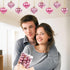 GuassLee Valentines Day Decorations Heart Ornaments - 36pcs Rose Gold Heart Shaped Baubles Tree Ornaments for Valentine's Day Wedding Anniversary ...