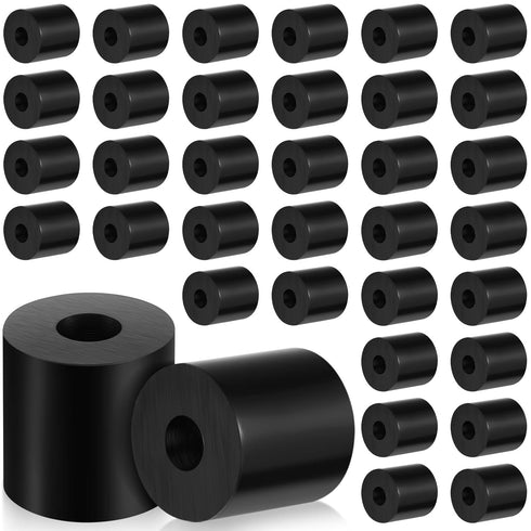 Fabbay Multi Purpose Rubber Spacer Black Rubber Bushings 3/4 Inch OD x 1/4 Inch ID x 3/4 Inch Grommets Rubber Washers for Vibration, Bolts, Home, ...