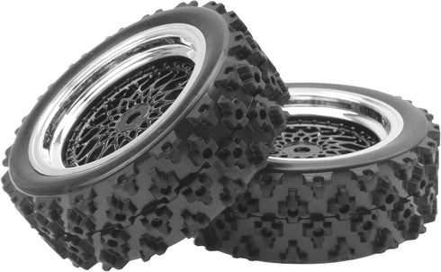 ShareGoo RC 1/10 On Road Tires & Wheel 12mm Hex Plastics Rims Compatible with Tamiya TT01 TT02 Kyosho Sakura D3 Traxxas 4Tec 2.0 1/10 RC On Road R...