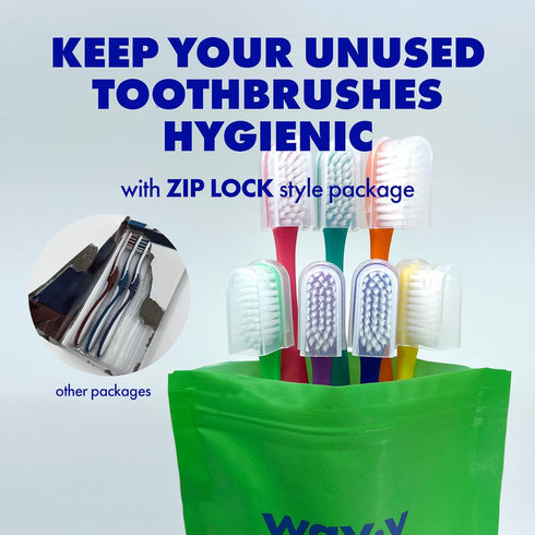 Extra Soft Toothbrush Refill for Adults Sensitive Gums and Teeth with Individual Head Covers, 14 Pcs Manual Toothbrushes - Family and Guests - Gre...