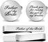 JUPPE Father of The Groom Gift, Father of The Groom CuffLinks & Tie Bar Set Wedding Cufflinks Gift for Father Dad...
