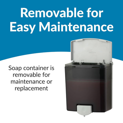 Bobrick Surface-Mounted Soap Dispenser - Manual Wall-Mounted 40 fl oz Capacity Top Fill, ADA Compliant, Vandal-Resistant, Visible Soap Level, All-...