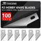 100 Pack Craft Hobby Blades #2 Craft Knife Blades Refill Hobby Knife Replacement Blade with Storage Box for Art and Crafting Scrapbooking Supplies...