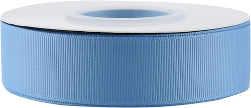 Dusty Blue Grosgrain Ribbon 1 Inch Blue Ribbon for Crafts Grosgrain Ribbon for Gift Wrapping Wedding Decor Hair Bows Party Favor Baby Shower Flowe...