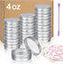 Aluminum Tin Cans, 24pcs 4 OZ Metal Round Tins Containers with 4pcs Stickers and A Double-ended Scraper Set for Candles Making and Storage...