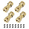 MECCANIXITY 4pcs 2mm to 3mm Brass Shaft Coupling Joint Connector with Screws Flexible Motor Shaft Coupler for RC Model Car Airplane Motor Wheels T...