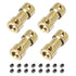 MECCANIXITY 4pcs 2mm to 3mm Brass Shaft Coupling Joint Connector with Screws Flexible Motor Shaft Coupler for RC Model Car Airplane Motor Wheels T...