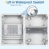 Waterproof Distribution Protection Box, ABS Plastic Breaker Electrical Box and Transparent Cover IP65, for Indoor Outdoor Wall Circuit Breaker (HT...