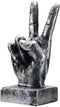 Nice purchase Hand Finger Gesture Desk Statues Fingers Sculpture Creative Home Living Room Cabinet Shelf Decoration (Victory Gesture in Silver)...