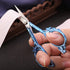 Sewing Embroidery Scissors with Sheath, 4.7in Sharp Tip Craft Crochet Scissor for Needlework Cross Stitch Threading Handicraft DIY Tool, Cute Blue...