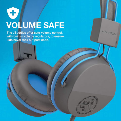 JLab JBuddies Studio On-Ear Kids Wired Headphones, Toddler Headphones, Kid Safe, Studio Volume Safe, Volume Limiter, Folding, Adjustable, Noise Is...