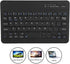 VBESTLIFE 7in Slim Lightwight Bluetooth Keyboard for Android iOS Win, Portable Aluminum Alloy Wireless USB Keyboard Black for Smart Phone/Pad/Lapt...