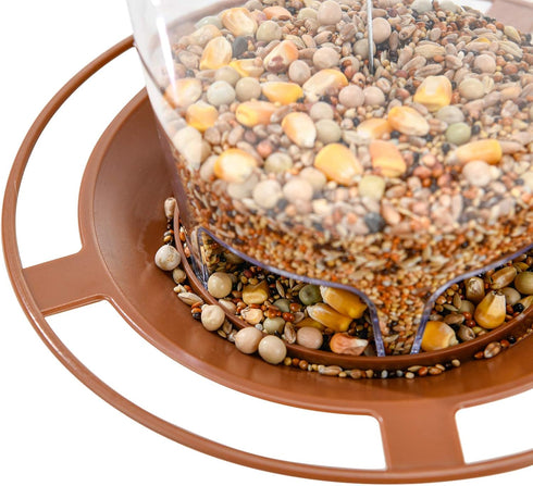 Hanging Bird Feeder Squirrel Proof for Outdoor Wild Bird Seed, Brown...