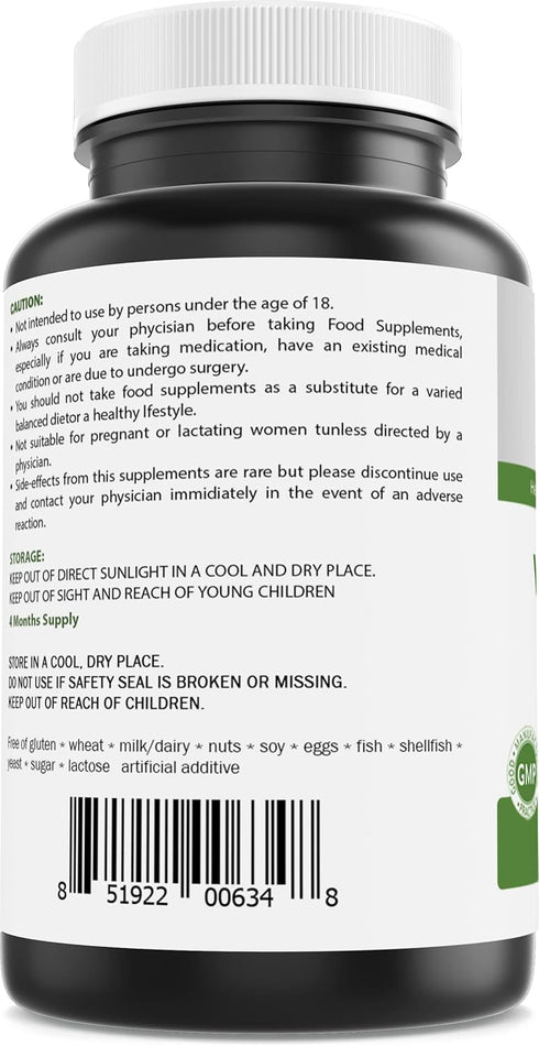 Brieofood Vitamin B2 (Riboflavin) 400mg, 120 Veggie Capsules - Gluten Free, Non-GMO...