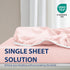 Cathay Home Luxury Wrinkle and Fade Resistant Double Brushed Ultra Soft Microfiber 14-Inch Standard Pocket Single Fitted Sheet, Blush, Twin...