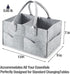 PandaEar Baby Diaper Caddy Organizer, Portable Diaper Holder Organizer Nursery Storage Basket for Wipes & baby stuff, Collapsible Baby Organizer w...