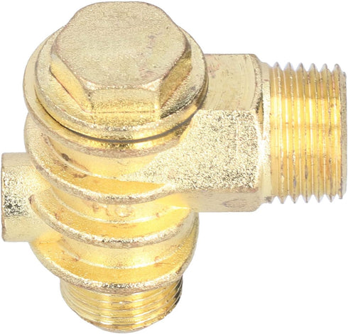 Air Compressor Check Valve, 3 Way Zinc Alloy Air Compressor Check Valve, G1/2 G3/4 M10 Male Thread Non-Return Check Valve Spare Parts Tube Connect...