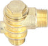 Air Compressor Check Valve, 3 Way Zinc Alloy Air Compressor Check Valve, G1/2 G3/4 M10 Male Thread Non-Return Check Valve Spare Parts Tube Connect...
