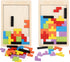 AUKEXIY 2 Pack Wooden Russian Blocks Puzzle & Hexagon Puzzles for Kids & Adults, Wooden Block Puzzle Intelligence Brain Teasers Toy Logic Game STE...