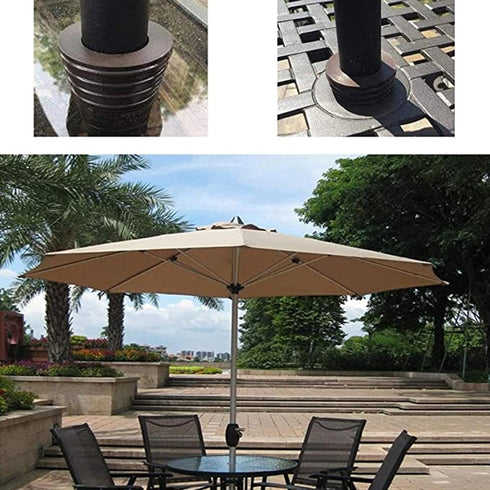 Patio Table Umbrella Hole Rings, 4 Pcs Silicone Patio Table Umbrella Hole Ring, and Cap Set, Umbrella Cone Wedge Plug for 2 to 2.5 Inch Patio Tabl...