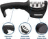 Premium Chef Knife Sharpener, Professional Kitchen Chef 3 Slot Design, Manual Knife Sharpener Kit, black, medium...