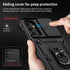 for Samsung Galaxy A55 5G Case with Slide Lens Cover HD Screen Protector, Military Grade Drop Protection, Magnetic Rotated Ring Holder Kickstand P...