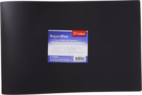 Cardinal Poly Portfolio w/Brads, Black, 11 x 17, 1 per Box, (94910)...