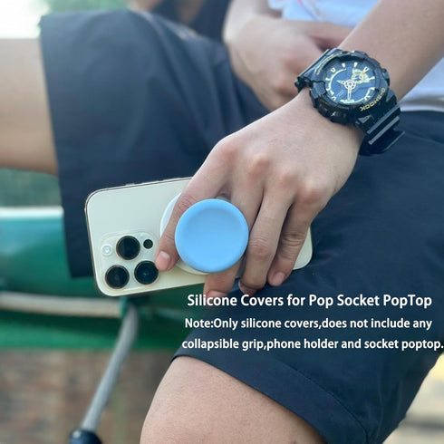 AUROX Silicone Covers for PopSocket PopTop (Silicone Covers Only), Socket PopTop Silicone Covers for PopSocket Phone Grips, Swappable Top Silicone...