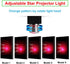 Mini Led Star Projector Night Light, Red Interior Car Lights, Adjustable USB Night Light, Romantic Auto Roof Ceiling Lamp for Bedroom, Ceiling and...